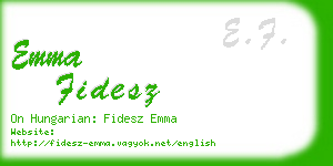 emma fidesz business card